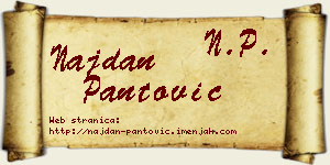 Najdan Pantović vizit kartica